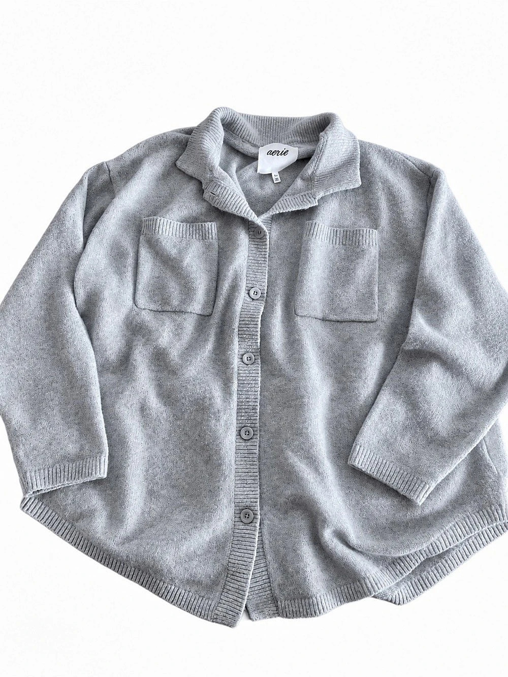 aerie Cardigan in Gray Size Medium